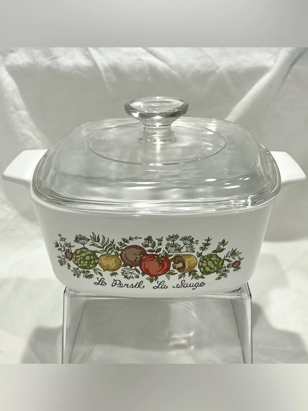 Vintage Corningware “Spice of Life” 1.5 Qt Lidded Baking Casserole Dish | EUC
